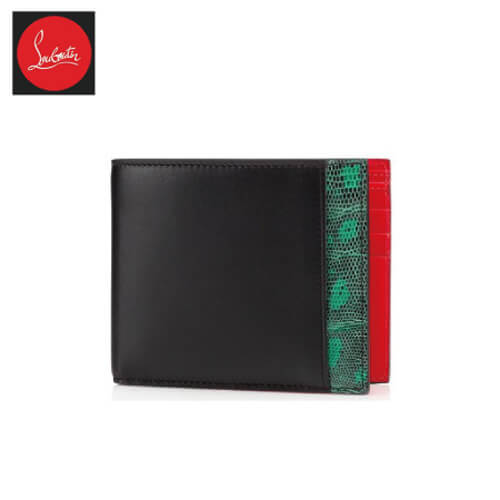 ルブタン 財布 コピーChristian Louboutin メンズ二つ折り財布カスペロ☆リザード 15621108