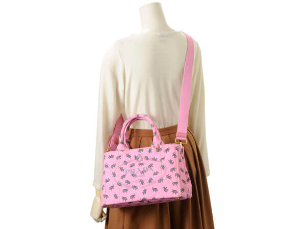 PRADA プラダ トートバッグ カナパ 1BG439 2EFO F0028 CANAPA エレファント ピンク
