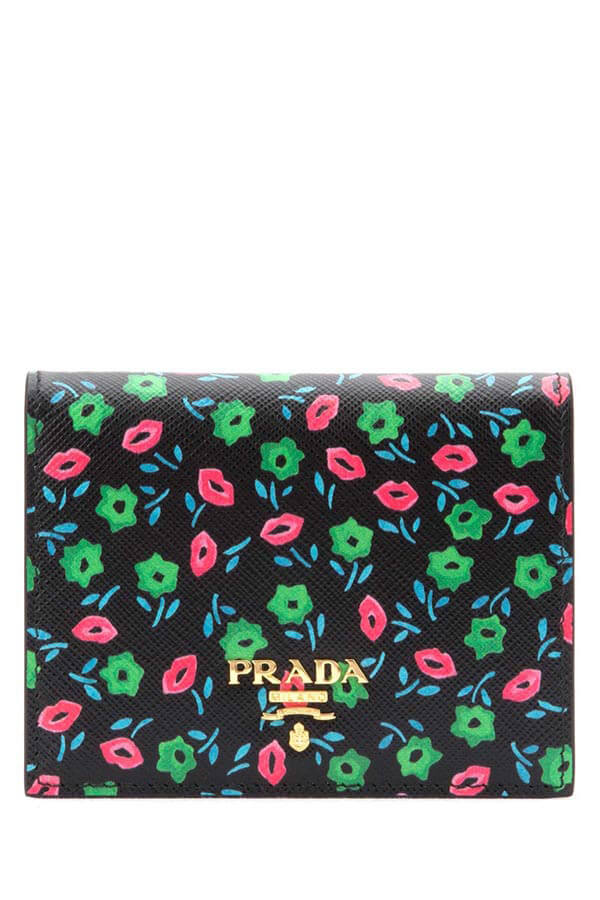 PRADA サフィアーノカーフ プリント 財布 1MV2042BFA