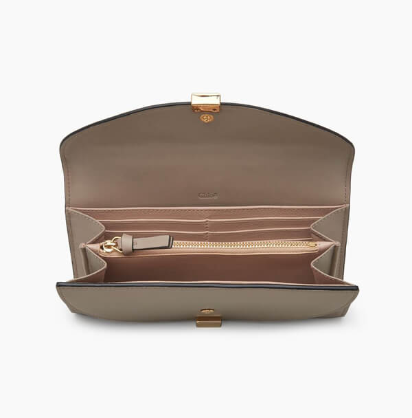 2018-19秋冬新作 クロエ財布スーパーコピー CHLOE「GEORGIA」ロングウォレット 人気色グレージュ 3P0284-H1Z-B79