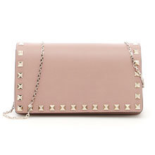 ヴァレンティノVALENTINO ロックスタッド チェーンクロスボディバッグ LW2P0372BOL 0NO パウダーピンク