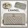 19SS☆CHANELシャネルスーパーコピー CC シープ×金金具 ジップロングウォレット/灰色