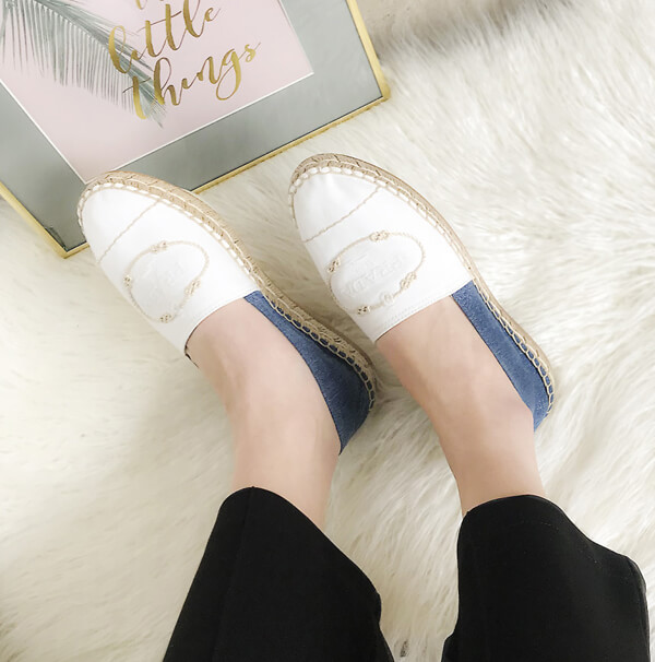 PRADAプラダ LOGO STITCHES ESPADRILLE 1S619I-3KBO-F0K1H