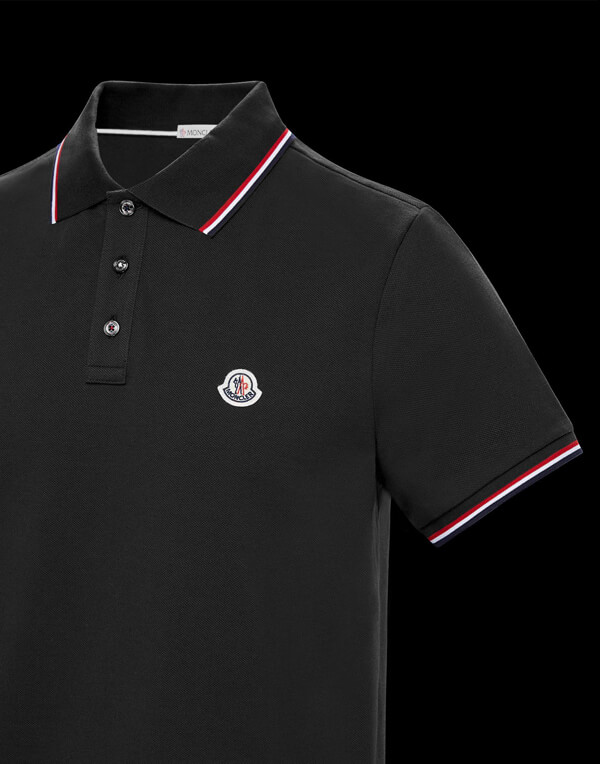 新作【モンクレールスーパーコピー MONCLER】ロゴ ポロシャツ BLACK
