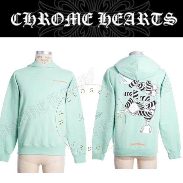 日本未入荷 Chrome Hearts フーディー クロムハーツパーカー 偽物 コラボ 男女兼用 グリーン