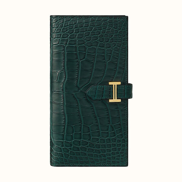【エルメス】日本未入荷 希少品♪ベアン 長財布 グリーン 財布 緑 H035097CC6O