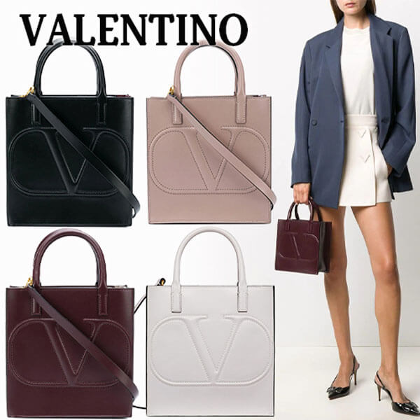 VALENTINO VLOGO WALK スモール カーフスキン トート バッグ UW2B0H23QEL