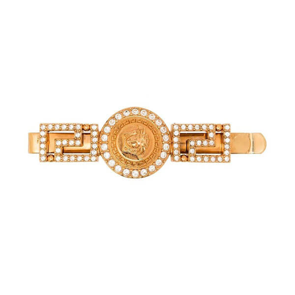 VERSACE クリスタル装飾 メデューサ ヘアクリップ