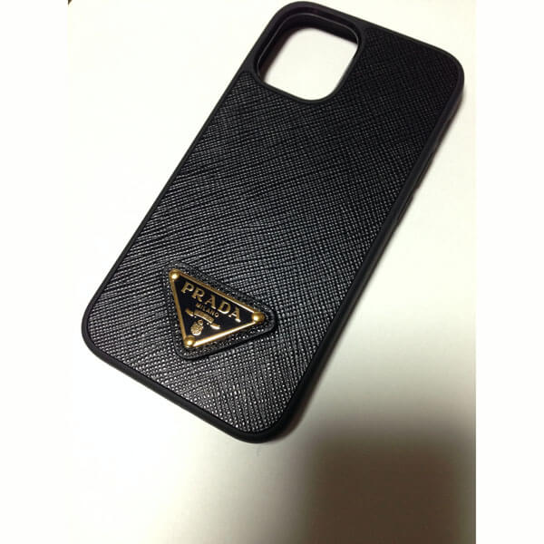 すぐ届く☆Prada (プラダ） サフィアーノレザー iPhone12 ケース