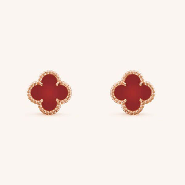 ヴァンクリーフ＆アーペル ◇ Sweet Alhambra カーネリアン ピアス
