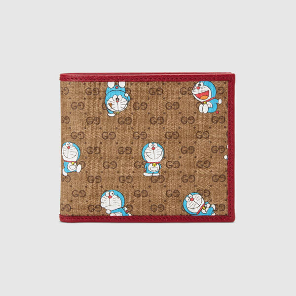 【注目コラボ】英国発送★折りたたみ財布【DORAEMON x グッチ】647802 2TUBG 8580