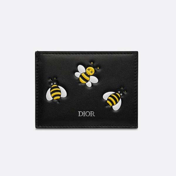ディオール カーフスキン “ディオール X KAWS” カードケース 偽物 2KACH054YLA