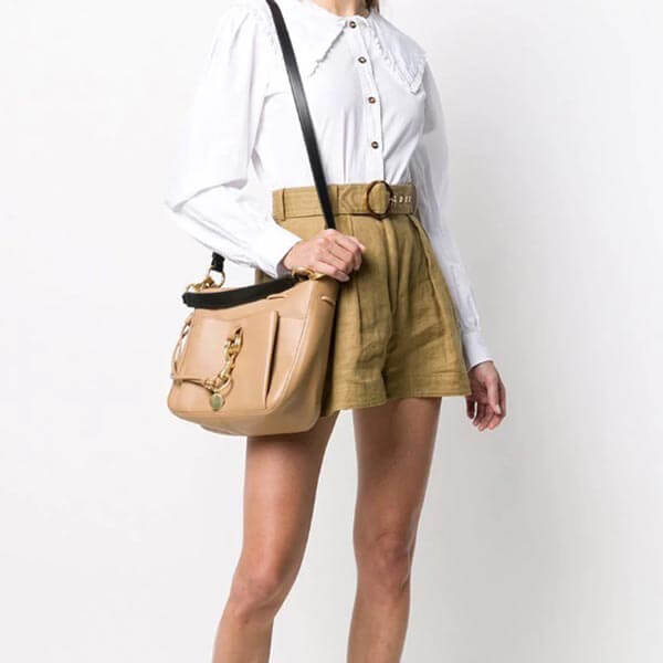 SEE BY CHLOE★Tony Mediumレザーバケットバッグ偽物★CHS19USA06565
