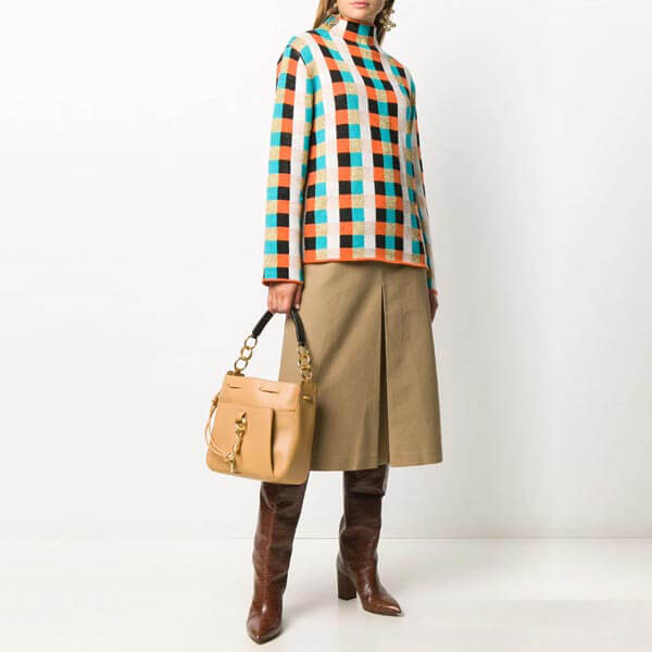 SEE BY CHLOE★Tony Mediumレザーバケットバッグ偽物★CHS19USA06565