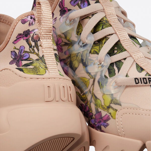 D-CONNECT ディオールスニーカー Fleurs du Printemps テクニカルファブリック