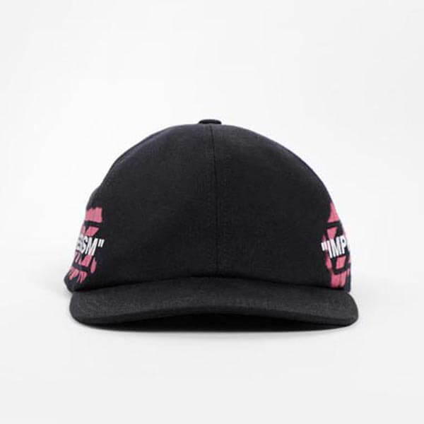 オフ ホワイト 偽物 キャップ OFF WHITE 19SS STENCIL BASEBALL CAP BLACK × FUCHSIA【OMLB008R194000151028】