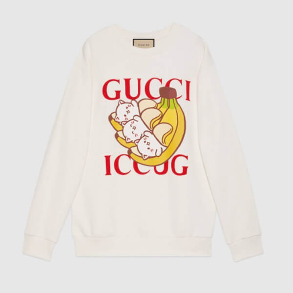 ばなにゃ x グッチ スウェットシャツ コットン コピー
