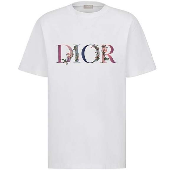 ディオール FLOWERS オーバーサイズ Tシャツ偽物 コットン ジャージー