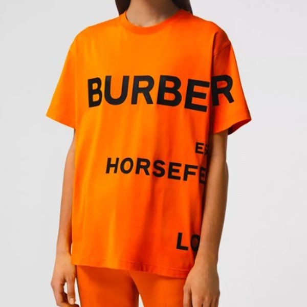 【バーバリー】ホースフェリープリントコットンTシャツコピー