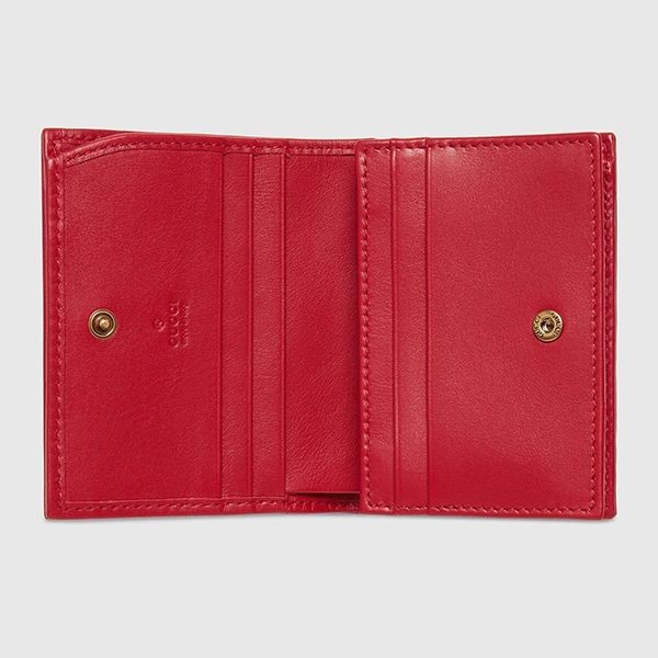 ☆新作☆ グッチ GGマーモント 偽物 カードケース 折りたたみ財布 5色466492DTD1T1000