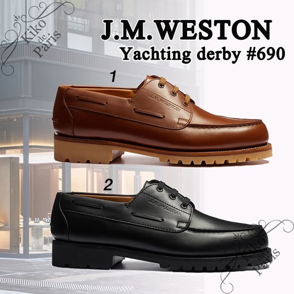 J.M. WESTON 偽物 Derby bateau★ダービーシューズ 2色 114130269011